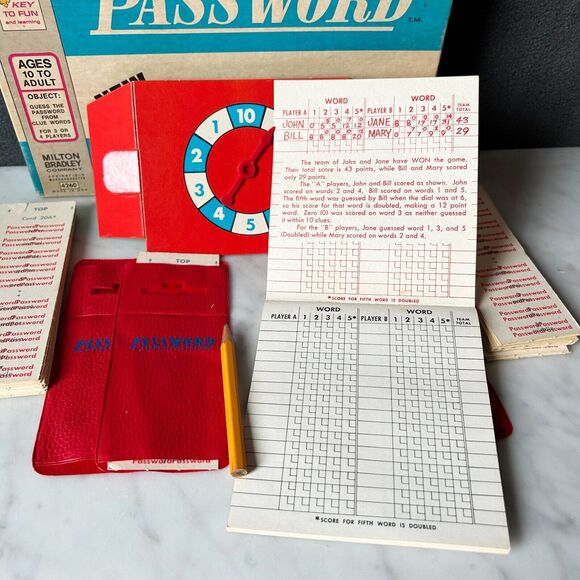 Vintage Password Game 1962 Milton Bradley New 16th Edition-Complete Great Shape - Picture 4 of 10